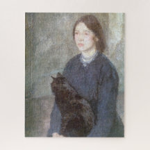 Jovem Segurando um Gato Negro (por Gwen John)