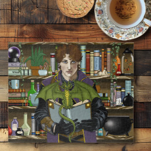 Quebra-cabeça Jovens Livros da Biblioteca de Fantasia do Mago Dr