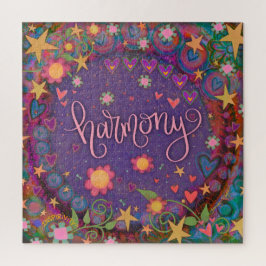 Quebra-cabeça Joyful Trendy Harmony Heart Inspirividade Floral