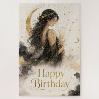 Quebra-cabeça Jungfrau Happy Birthday Aquarell Design