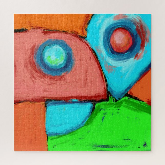 Quebra-cabeça Juntos, uma pintura original abstrata digital (Vertical)