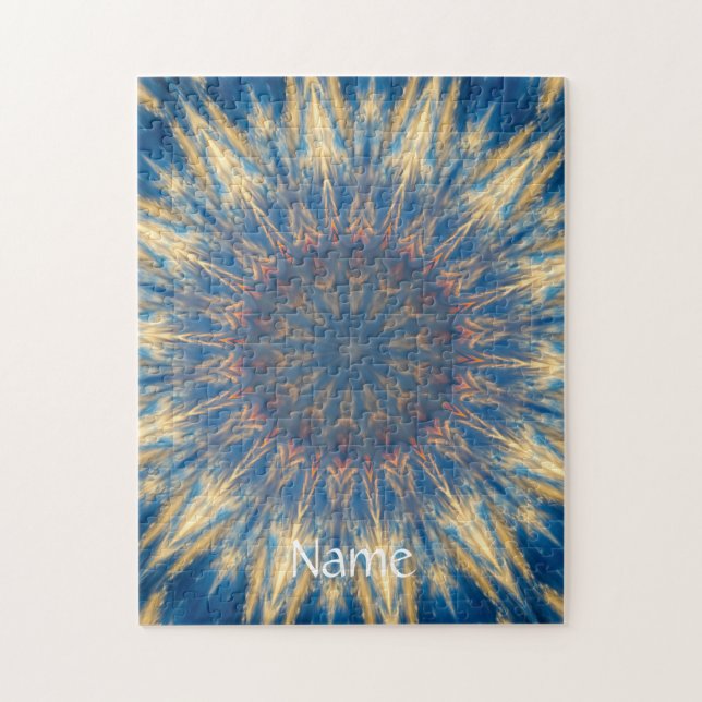 Quebra-cabeça Kaleidoscópio Blue Chakra Thunder_Cove (Vertical)