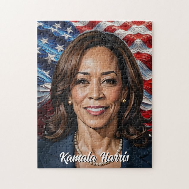 Quebra-cabeça Kamala Harris Stars and Stripes (Vertical)