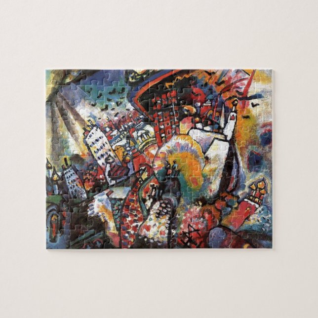 Quebra-cabeça Kandinsky Moscou I Cityscape Abstrato Painting (Horizontal)