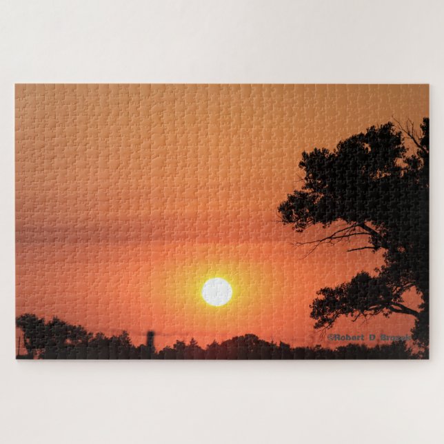 Quebra-cabeça Kansas Ouro Orange Sunset (Horizontal)