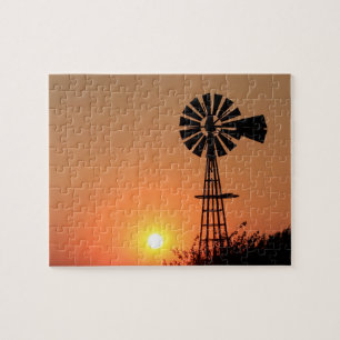 Quebra-cabeça Kansas Ouro Orange Sunset