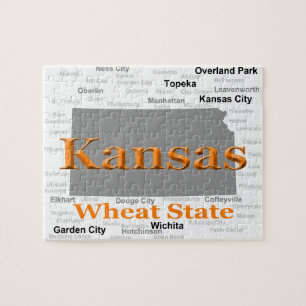 Quebra-cabeça Kansas State Pride Map