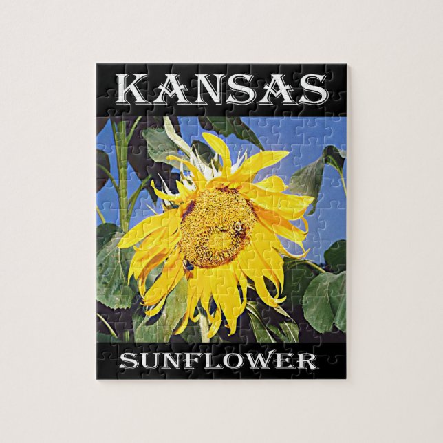 Quebra-cabeça Kansas Sunflower (Vertical)