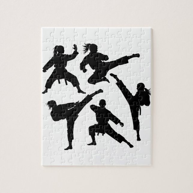 Quebra-cabeça Karate / Taekwondo / judo moderno e moderno (Vertical)