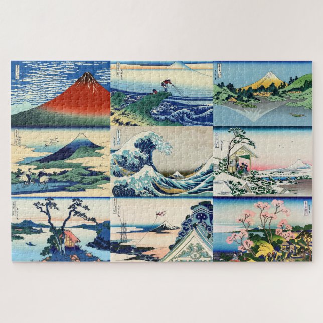 Quebra-cabeça Katsushika Hokusai - 36 visualizações da seleção d (Horizontal)