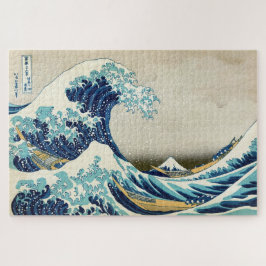 Quebra-cabeça Katsushika Hokusai - A onda do Excelente de Kanaga