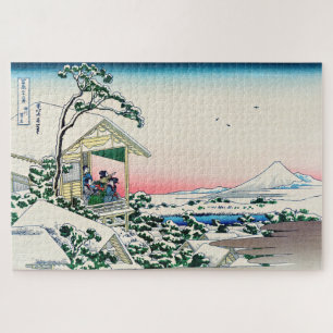 Quebra-cabeça Katsushika Hokusai - Casa de chá em Koishikawa