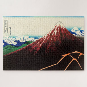 Quebra-cabeça Katsushika Hokusai - Relâmpagos abaixo do cume