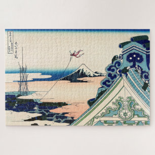 Quebra-cabeça Katsushika Hokusai - Templo Asakusa Honganji, Edo