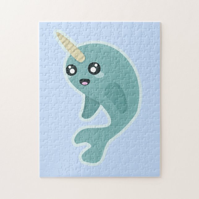 Quebra-cabeça Kawaii Narwhal (Vertical)