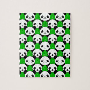 Quebra-cabeça Kawaii Panda Bear Pattern