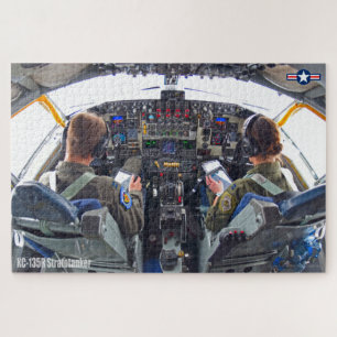 Quebra-cabeça KC-135R - COCKPIT ESTRATOTANKER (20x30 POLEGADAS)