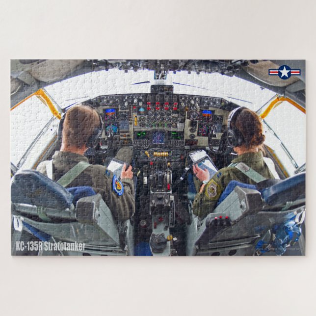 Quebra-cabeça KC-135R - COCKPIT ESTRATOTANKER (20x30 POLEGADAS) (Horizontal)