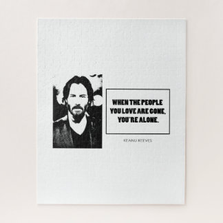 Quebra-cabeça Keanu Reeves cita simples branco BG