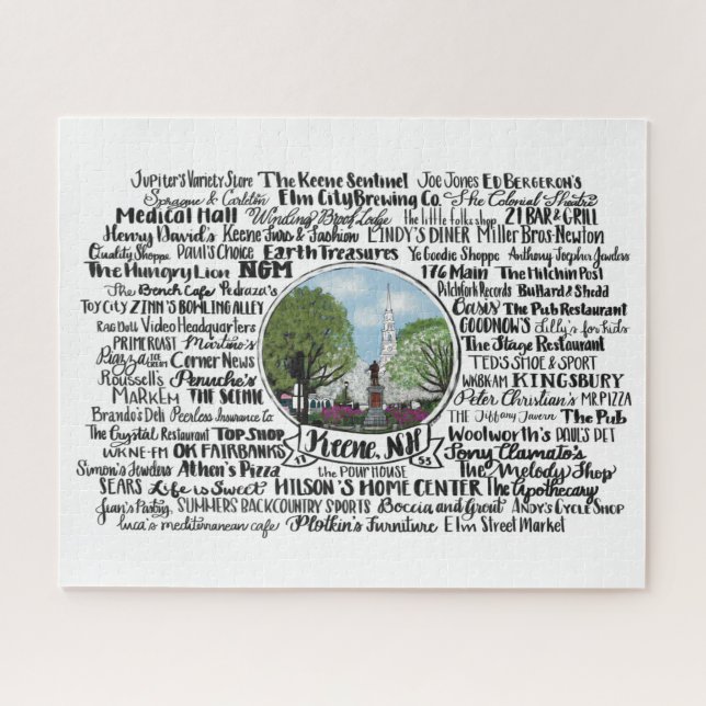 Quebra-cabeça Keene, NH - Agora e Depois (Horizontal)