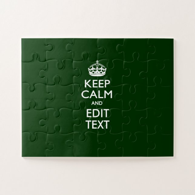 Quebra-cabeça KEEP CALM personalizado E Edite Texto para Present (Horizontal)