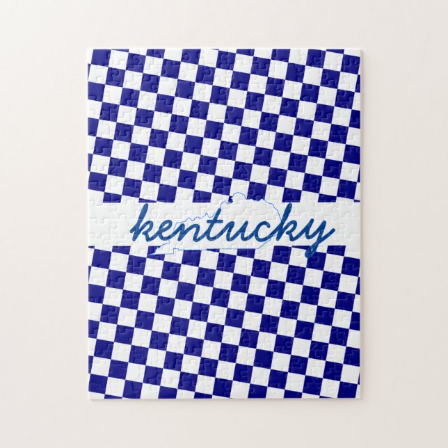 Quebra-cabeça Kentucky Wildcat Fan Gift Challenging Blue Puzzle (Vertical)