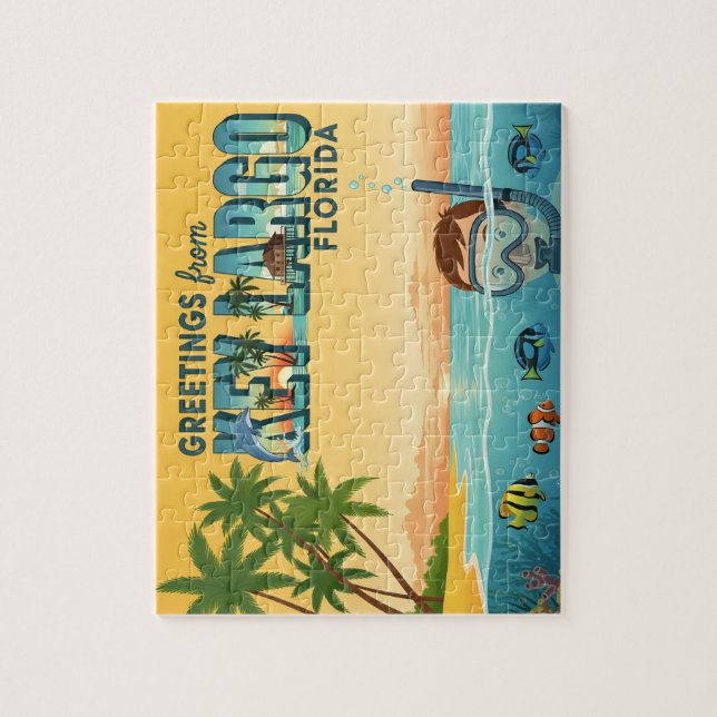 Quebra-cabeça Key Largo Flórida – Férias Tropicais (Vertical)