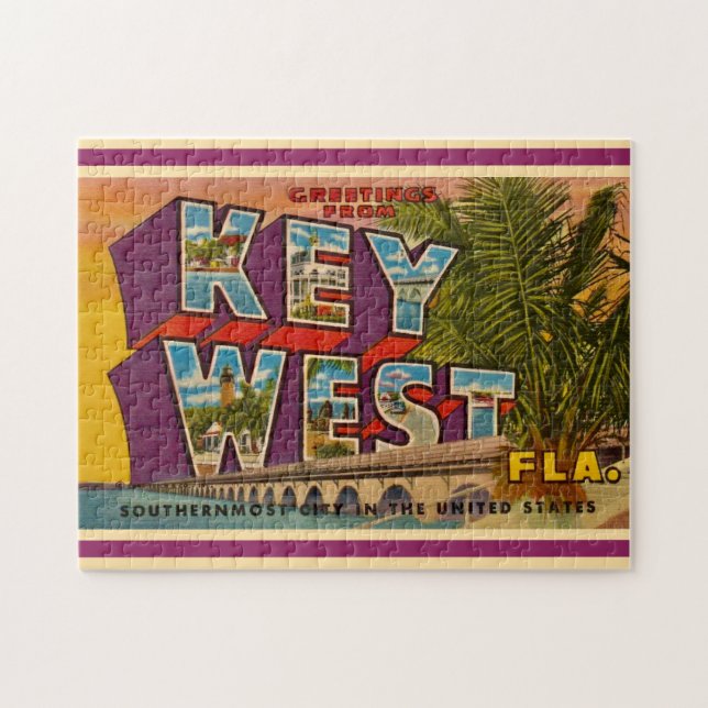 Quebra-cabeça Key West Greeting 11x14 Jigsaw Puzzle (Horizontal)