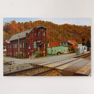 Quebra-cabeça Keystone West Virginia.Cumprimentos de Natal
