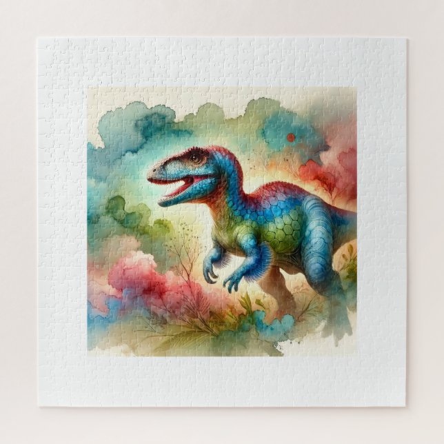 Quebra-cabeça Khaan Dinosaur 010824AREF146 - Watercolor (Vertical)