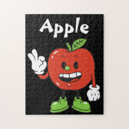 Quebra-cabeça Kids ABC Alphabet Apple Black Puzzle