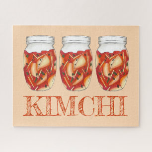 Quebra-cabeça Kimchi Fermentado Coubage Coreano da Comida