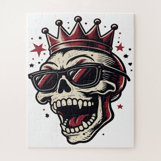 Quebra-cabeça King Rockstar Skull with Sunglasses (Vertical)