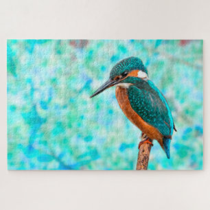 Quebra-cabeça Kingfisher Bird Abstrato