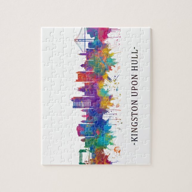 Quebra-cabeça Kingston on Hull England Skyline (Vertical)