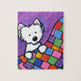 Quebra-cabeça KiniArt Westie Em Quilt