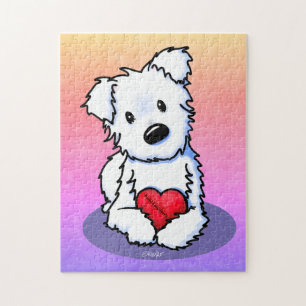 Quebra-cabeça KiniArt Westie Mended Heart