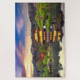 Quebra-cabeça Kinkaku-ji Zen Temple Quioto Japão Viagem Sunset