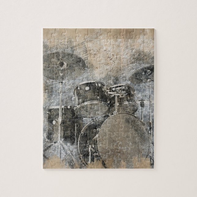 Quebra-cabeça Kit de tambor musical (Vertical)