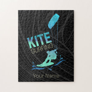 Quebra-cabeça Kitesurfing Vintage Kiteboarder Kite Surfing