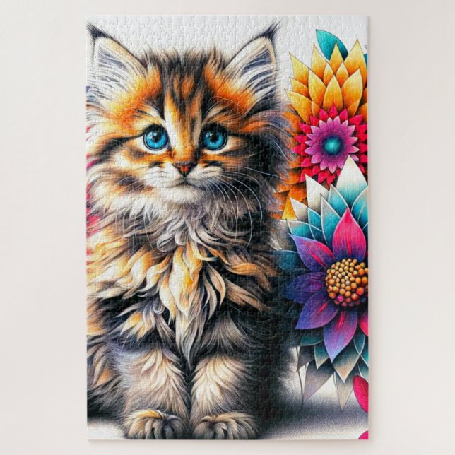 Quebra-cabeça Kitten Art (Vertical)