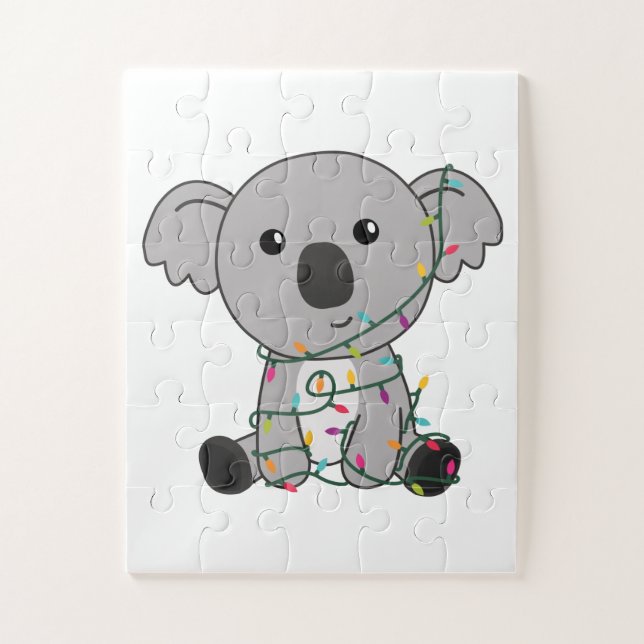Quebra-cabeça Koala Christmas Snow Winter Animais Koalas (Vertical)