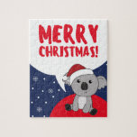 Quebra-cabeça Koala Christmas Snow Winter Animais Koalas Jigsera<br><div class="desc">O coala de Natal com luzes de fadas. Animais engraçados com presentes e neve nas férias. Também é engraçado para o natal em julho. Os coalas são animais bonitos e perfeitos para o Natal.</div>