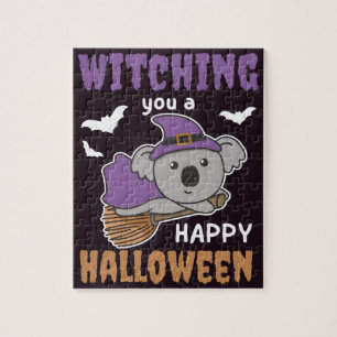 Quebra-cabeça Koala Witch Vendo Um Feliz Vestido De Halloween