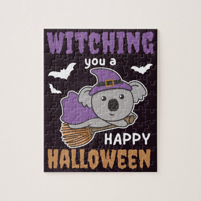 Quebra-cabeça Koala Witch Vendo Um Feliz Vestido De Halloween (Vertical)
