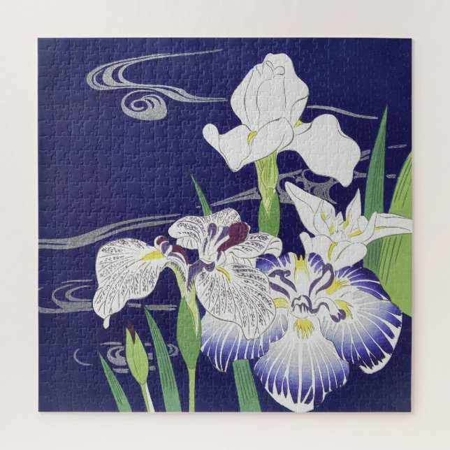 Quebra-cabeça Kogyo Tsukioka Irises,Arte Flor Japonesa (Vertical)