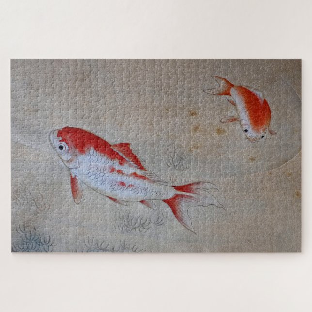 Quebra-cabeça Koi Fish - Antiguidade Master Art/China (Horizontal)