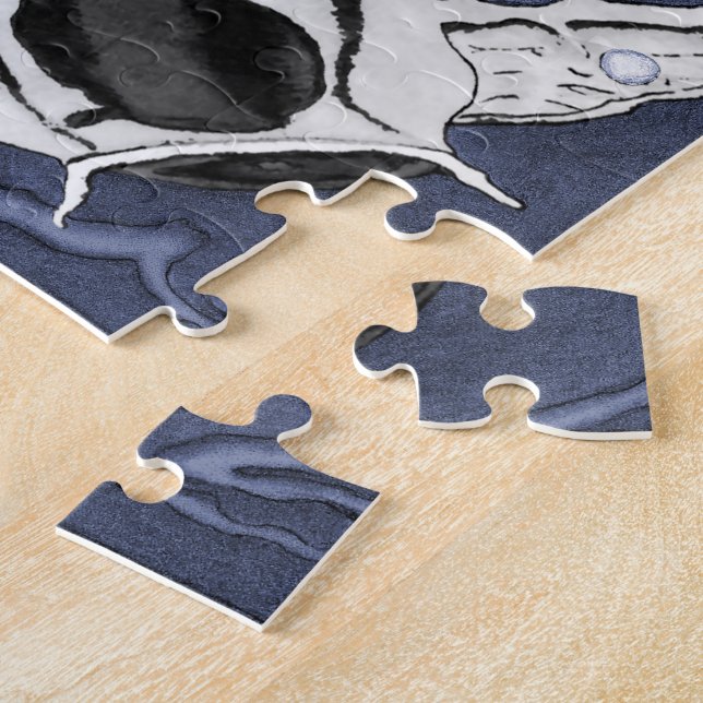 Quebra-cabeça Koi (Vermelho e Negro) (Lateral)