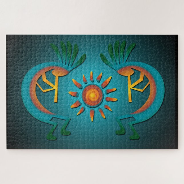 Quebra-cabeça Kokopelli com Sun 20" x 30" (Horizontal)