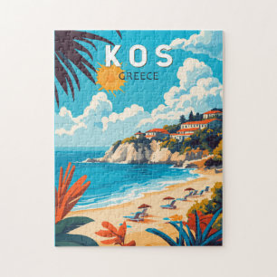 Quebra-cabeça Kos Grécia Art Vintage
